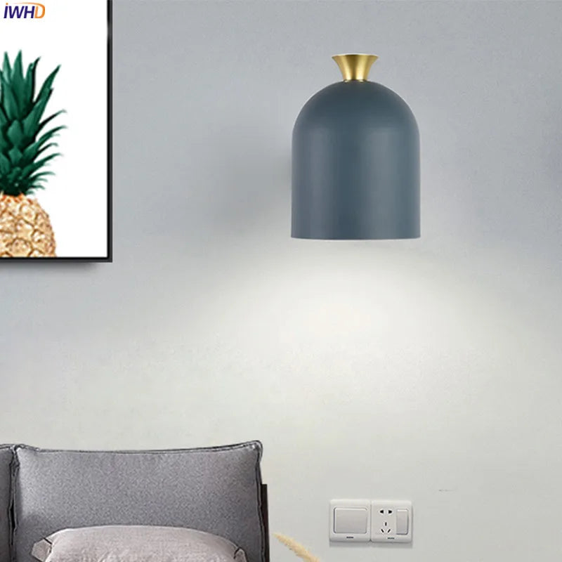 Axyaa Nordic LED Wall Light for Bedroom Bathroom Stair Mirror - Modern Simple Sconce