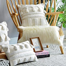 Axyaa Ivory Cushion Cover - Boho Style Tuft Tassels - Home Decor - Neutral Bedroom
