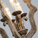 Axyaa Vintage Wooden 4-Light Chandelier for Living Room, Kitchen, Dining Room, Bedroom
