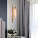 Axyaa Glass Wall Light in Smoke Gray Amber Milky White Green for Bedroom Living Room Kitchen