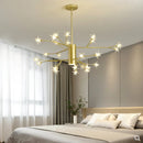Axyaa Glass Ball Chandelier Fission Gold, Italian Design for Living Dining Bedroom