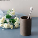 Axya Ceramic Bathroom Set 6 Piece Lotion Soap Dish Cup Toilet Brush Accessories