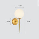 Luxury Brass Glass Wall Lamp Axyaa Home Art Deco Sconce Wall Lights