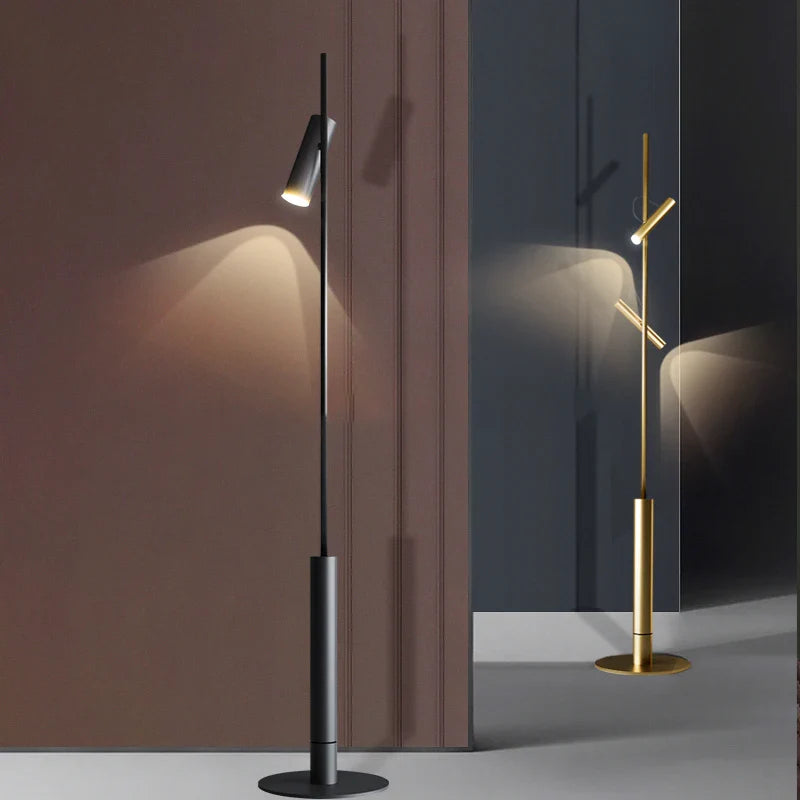Axyaa Nordic Minimalist LED Spotlight Floor Lamp for Modern Living Room and Bedroom