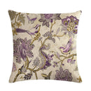 Axyaa Bird Print Cotton Linen Cushion Cover 45X45cm