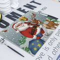 Axyaa Christmas Retro Fabric Napkins Set - Festive Table Decor for Home & Restaurant