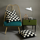 Axyaa Houndstooth Fur Cushion Cover - Nordic Living Room Sofa Decor