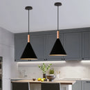 Axyaa Modern LED Wood Pendant Lights for Home Decor and Kitchen Fixtures
