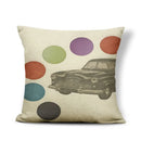 Axyaa Retro Record Camera Pillow Cover - 45X45CM