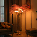Luxury Nordic Ostrich Feather Floor Lamp by Axyaa: Unique Home Lighting Design