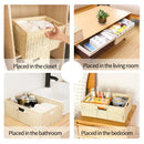 Axyaa Large Woven Storage Basket Home Organizer Wardrobe Closet Clothes Box