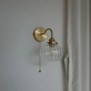 Axyaa Modern Copper Wall Sconce LED Glass Ball Light Fixture