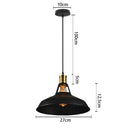 Axyaa Retro Industrial Pendant Light Rustic Chandelier E27 Dome Shade