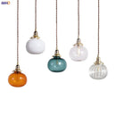 Axyaa Copper Pendant Light: Japanese Style Nordic Vintage LED Lamp for Bathroom & Living Room