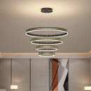 Axyaa Modern Art Loft Chandelier for Living Room, Kitchen, Hallway - Circle Pendant Lighting