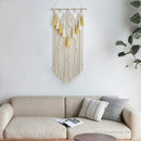 Axyaa Yellow Macrame Wall Hanging Boho Tapestry Home Decor Farmhouse Nursery