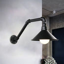 Axyaa Industrial Metal Wheel Wall Sconce - Vintage Loft Bedside Light