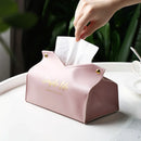 Axyaa PU Leather Tissue Box Case: Stylish Napkin Holder & Paper Storage