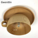 Axyaa Modern Wood Cup Ceiling Light: Nordic Style for Home Industrial Decor
