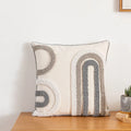 Axyaa Abstract Grey Boho Style Cushion Cover for Home Decor