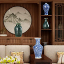 Axyaa Blue White Porcelain Antique Ceramic Vase Home Table Decor Pot Craft