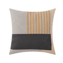 Axyaa Geometric Embroidery Cushion Cover 45x45cm Black Grey for Cozy Home Decor