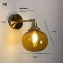 Axyaa Clear Glass LED Wall Sconce Copper Wandlamp Lighting