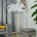 Luxury Nordic Ostrich Feather Floor Lamp by Axyaa: Unique Home Lighting Design