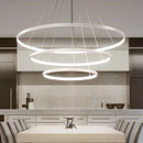 Axyaa Modern Circle Rings Pendant Light - White/Gold/Black Luster Lamp