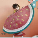 Axyaa Nordic Cartoon Rainbow Semicircular Rug: Thick, Non-slip, Modern Home Decor for Children