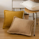 Axyaa Fleece Cushion Cover Set in Warm Neutral Tones