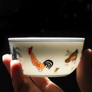 Axya Chinese Style Handmade Antique Bone Chicken Cup Tea Wine Water Cup