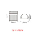Axyaa Outdoor LED Wall Lights Modern Waterproof Aluminum Sconce Garden Lamps