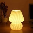 Axya Glass Mushroom Table Lamp LED E14 Dimmable Night Light