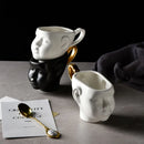 Axya Porcelain Tea Set, Modern Nordic Design Coffee Cup and Saucer