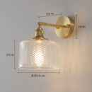 Axyaa Green Glass Nordic Wall Sconce Copper Lighting LED Luminaria