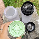Axyaa Frosted Plastic Water Bottle with Tea Strainer, BPA-Free, Sporty, Portable, Large Capacity
