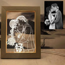 Axyaa Custom Photo Night Light Wooden Base Frame Lamp - Personalized Gift