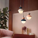 Axyaa Glass Pendant Lamp with Long Cable for Bedside Living Room