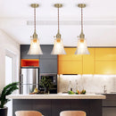 Axyaa Nordic Glass Pendant Lamp: Modern Vintage Hanging Light for Home and Business
