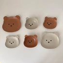 Axyaa Kawaii Bear Ceramic Bowl Plate Set for Kitchen Utensils and Tableware