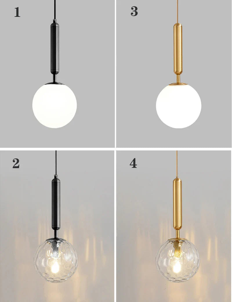 Axyaa Glass Lampshade LED Wall Light for Bedroom Staircase Decoration