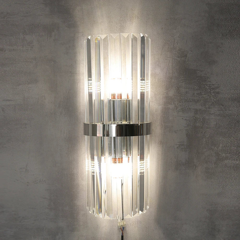 Axyaa Luxury Crystal LED Wall Sconce for Home Decor