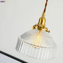 Axyaa Copper LED Pendant Lights | Japanese Style Glass Ball Vintage Hanging Lamp