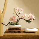 Axyaa Modern Chinese Style Ceramics Vase Pot Cobblestone Flower Arrangement Home Decor