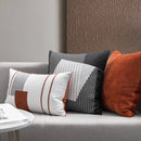 Soft Chenille Geometric Cushion Cover 45x45 for Neutral Home Decor - Axyaa