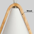 Axyaa Modern LED Wood Iron Pendant Lamp for Study Bedside - Customizable
