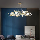 Axyaa Nordic Petal Chandelier: Modern Luxury Pendant Lamp for Elegant Living Room Decor