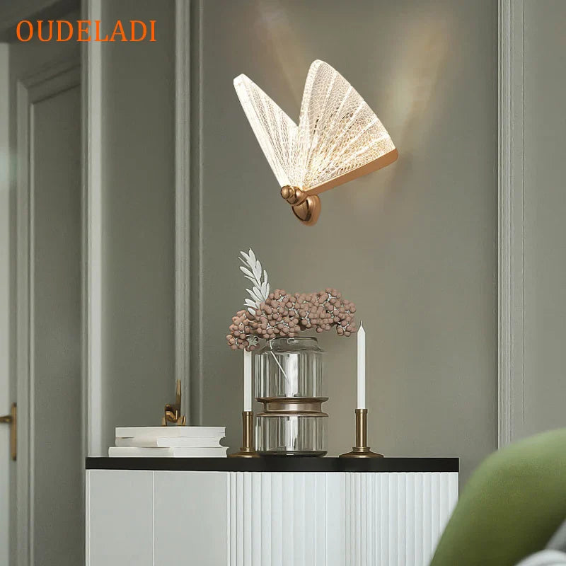 Axya Butterfly Wall lamp: Modern Minimalist Nordic Luxury Bedroom Staircase Lighting