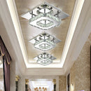 Axyaa Modern Crystal Ceiling Chandelier for Living Dining Room Hallway Bedroom